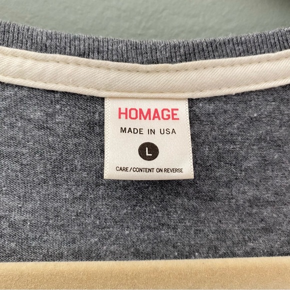 Homage gray Ohio State gradient scoop neck short sleeve tee tshirt - Picture 3 of 7